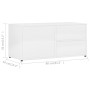 Glänzend weißer Sperrholz-TV-Schrank 80x34x36 cm von vidaXL, TV-Möbel - Ref: Foro24-801856, Preis: 54,09 €, Rabatt: %