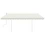 Toldo manual retráctil con LED crema 4,5x3,5 m de vidaXL, Toldos - Ref: Foro24-3070042, Precio: 495,50 €, Descuento: %