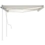 Toldo manual retráctil con LED crema 4,5x3,5 m de vidaXL, Toldos - Ref: Foro24-3070042, Precio: 495,50 €, Descuento: %