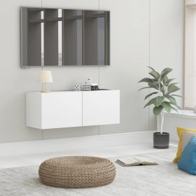 TV stand made of white plywood 80x30x30 cm by vidaXL, TV Furniture - Ref: Foro24-801472, Price: 41,99 €, Discount: %