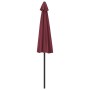 Burgundy aluminum semicircular balcony umbrella 270x144x222 cm by vidaXL, Umbrellas - Ref: Foro24-312498, Price: 47,48 €, Dis...