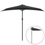 Semicircular balcony umbrella with black aluminum stick 270x144x222cm by vidaXL, Umbrellas - Ref: Foro24-312500, Price: 47,48...