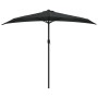 Semicircular balcony umbrella with black aluminum stick 270x144x222cm by vidaXL, Umbrellas - Ref: Foro24-312500, Price: 47,48...