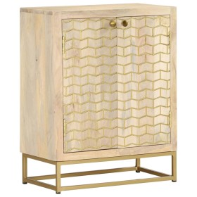 Aparador con 2 puertas madera maciza de mango 55x30x70 cm de vidaXL, Aparadores - Ref: Foro24-352039, Precio: 213,99 €, Descu...