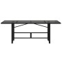 Garden table with black PE rattan surface and glass top, measuring 190x80x75 cm. by vidaXL, Garden tables - Ref: Foro24-36560...