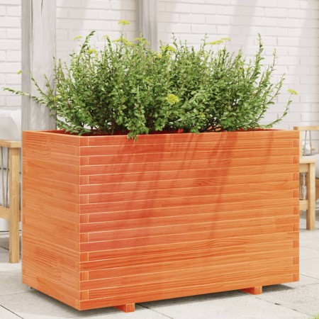 Solid pine wood planter in brown wax 110x60x72 cm by vidaXL, Pots and planters - Ref: Foro24-3282651, Price: 304,17 €, Discou...