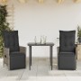 Reclining garden armchairs and 2 gray synthetic rattan cushions by vidaXL, Garden chairs - Ref: Foro24-365668, Price: 242,58 ...