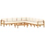 Garden sofa set with 6 pieces, solid acacia wood, and cushions. by vidaXL, Garden sets - Ref: Foro24-3214854, Price: 882,61 €...