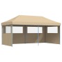 Pop Up faltbares Partyzelt mit 3 Seitenwänden beige von vidaXL, Zelte und Pavillons - Ref: Foro24-4004943, Preis: 199,09 €, R...