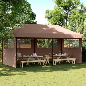 Folding Pop-Up Party Tent with 3 Brown Side Walls by vidaXL, Tents and gazebos - Ref: Foro24-4004948, Price: 207,33 €, Discou...