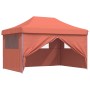 Pop Up faltbares Partyzelt 4 Seitenwände Terrakotta von vidaXL, Zelte und Pavillons - Ref: Foro24-4004981, Preis: 188,47 €, R...