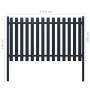 Anthracite powder coated steel fence panel 174.5x100 cm by vidaXL, fence panels - Ref: Foro24-146471, Price: 185,23 €, Discou...