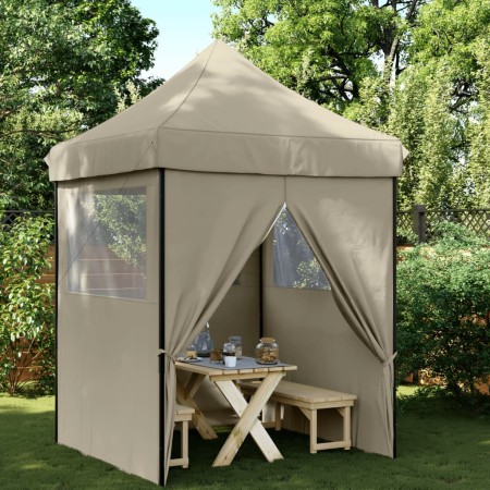 Tienda de fiesta plegable Pop-Up con 4 paredes laterales taupe de vidaXL, Carpas y cenadores - Ref: Foro24-4005002, Precio: 1...