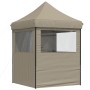 Pop Up faltbares Partyzelt mit 4 taupe Seitenwänden von vidaXL, Zelte und Pavillons - Ref: Foro24-4005002, Preis: 142,66 €, R...