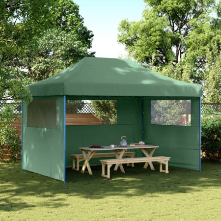 Pop Up faltbares Partyzelt mit 3 Seitenwänden grün von vidaXL, Zelte und Pavillons - Ref: Foro24-4005016, Preis: 158,41 €, Ra...