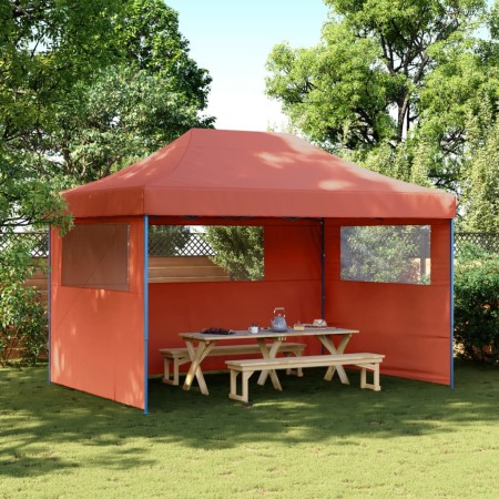 Pop Up faltbares Partyzelt 3 Seitenwände terrakotta von vidaXL, Zelte und Pavillons - Ref: Foro24-4005021, Preis: 158,32 €, R...