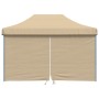 Folding Pop-Up Party Tent with 4 Beige Side Walls by vidaXL, Tents and gazebos - Ref: Foro24-4005023, Price: 168,71 €, Discou...