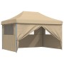 Folding Pop-Up Party Tent with 4 Beige Side Walls by vidaXL, Tents and gazebos - Ref: Foro24-4005023, Price: 168,71 €, Discou...