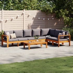 Garden sofa set with 5 pieces, solid acacia wood, and cushions. by vidaXL, Garden sets - Ref: Foro24-3214863, Price: 693,72 €...