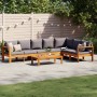 Set Gartensofas mit Kissen 5 Stück massives Akazienholz von vidaXL, Gartensets - Ref: Foro24-3214863, Preis: 692,99 €, Rabatt: %