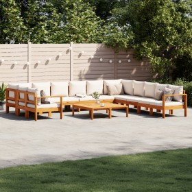 Set Gartensofas mit Kissen 9 Stück massives Akazienholz von vidaXL, Gartensets - Ref: Foro24-3214856, Preis: 1,00 €, Rabatt: %