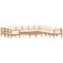 Garden sofa set with 9 pieces, solid acacia wood with cushions. by vidaXL, Garden sets - Ref: Foro24-3214856, Price: 1,00 €, ...