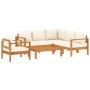 Garden sofa set with 5 pieces, solid acacia wood, and cushions. by vidaXL, Garden sets - Ref: Foro24-3214849, Price: 641,02 €...