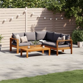 Set Gartensofas mit Kissen 4 Stück massives Akazienholz von vidaXL, Gartensets - Ref: Foro24-3214861, Preis: 525,25 €, Rabatt: %