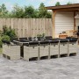 Garten-Essgarnitur und Kissen 17-tlg. synthetisches Rattan hellgrau von vidaXL, Gartensets - Ref: Foro24-3277834, Preis: 1,00...