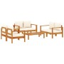 Set Gartensofas mit Kissen 5 Stück massives Akazienholz von vidaXL, Gartensets - Ref: Foro24-3214840, Preis: 660,99 €, Rabatt: %