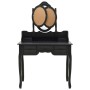 Dressing table with stool and black triple folding mirror by vidaXL, Bedroom Dressers - Ref: Foro24-289328, Price: 236,99 €, ...