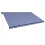 Toldo retráctil manual con luz LED azul y blanco 500x300 cm de vidaXL, Toldos - Ref: Foro24-3051271, Precio: 385,89 €, Descue...