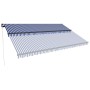 Toldo retráctil manual con luz LED azul y blanco 500x300 cm de vidaXL, Toldos - Ref: Foro24-3051271, Precio: 385,89 €, Descue...