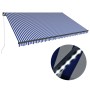 Toldo retráctil manual con luz LED azul y blanco 500x300 cm de vidaXL, Toldos - Ref: Foro24-3051271, Precio: 385,89 €, Descue...