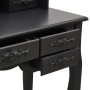 Dressing table with stool and black triple folding mirror by vidaXL, Bedroom Dressers - Ref: Foro24-289328, Price: 236,99 €, ...