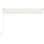 Manual retractable awning with cream LED 450x300 cm by vidaXL, Awnings - Ref: Foro24-3068922, Price: 374,04 €, Discount: %