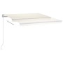 Manual retractable awning with cream LED 450x300 cm by vidaXL, Awnings - Ref: Foro24-3068922, Price: 374,04 €, Discount: %