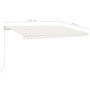 Manual retractable awning with cream LED 450x300 cm by vidaXL, Awnings - Ref: Foro24-3068922, Price: 374,04 €, Discount: %