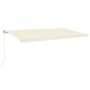 Manual retractable awning with cream LED light 600x300 cm by vidaXL, Awnings - Ref: Foro24-3068962, Price: 512,82 €, Discount: %