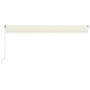 Manual retractable awning with cream LED light 600x300 cm by vidaXL, Awnings - Ref: Foro24-3068962, Price: 512,82 €, Discount: %