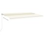 Manual retractable awning with cream LED light 600x300 cm by vidaXL, Awnings - Ref: Foro24-3068962, Price: 512,82 €, Discount: %