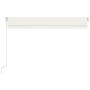 Manual retractable awning with cream LED 450x350 cm by vidaXL, Awnings - Ref: Foro24-3069002, Price: 389,04 €, Discount: %