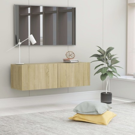 Oak-colored plywood TV cabinet 100x30x30 cm by vidaXL, TV Furniture - Ref: Foro24-801484, Price: 50,99 €, Discount: %