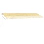 Toldo retráctil manual con luz LED amarillo y blanco 600x300 cm de vidaXL, Toldos - Ref: Foro24-3069603, Precio: 645,03 €, De...