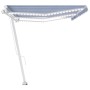 Manual retractable awning with blue and white LED light 600x300 cm by vidaXL, Awnings - Ref: Foro24-3069601, Price: 635,02 €,...