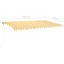 Toldo retráctil manual con luz LED amarillo y blanco 6x3 m de vidaXL, Toldos - Ref: Foro24-3070003, Precio: 664,17 €, Descuen...