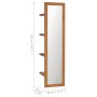 Wall mirror with solid teak wood shelves 30x30x120 cm by vidaXL, Mirrors - Ref: Foro24-289070, Price: 134,75 €, Discount: %