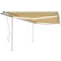 Toldo manual retráctil con LED amarillo y blanco 4,5x3,5 m de vidaXL, Toldos - Ref: Foro24-3070043, Precio: 475,60 €, Descuen...