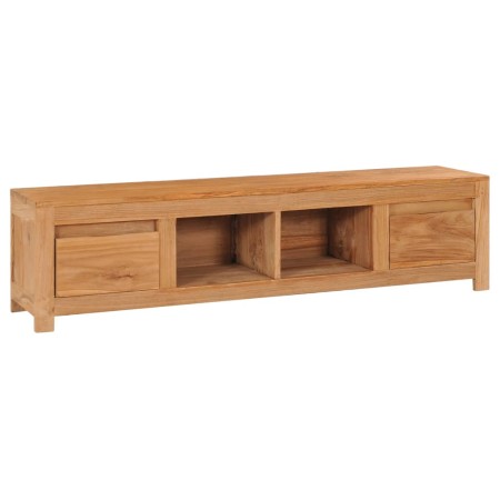 Mueble de TV de madera de teca maciza 135x30x35 cm de vidaXL, Muebles TV - Ref: Foro24-288901, Precio: 207,85 €, Descuento: %