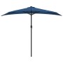 Semicircular balcony umbrella with blue aluminum pole 270x144x222 cm by vidaXL, Umbrellas - Ref: Foro24-312501, Price: 49,04 ...